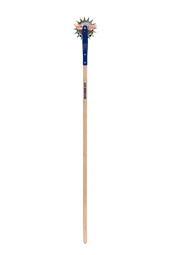 Seymour Turf Edger, Dual Wheel 6" Rotary Blade, Double Bolted, 48" Precision Lathe Turned Hardwood Handle