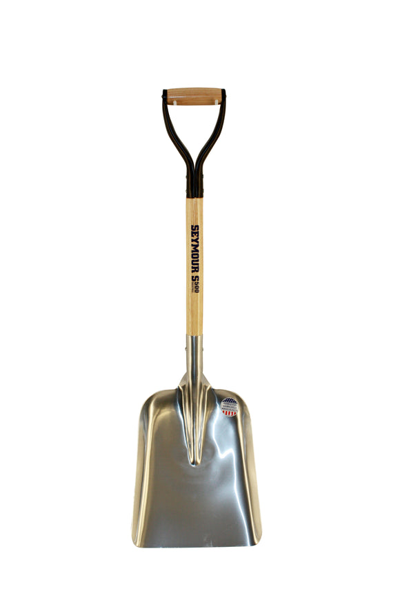 Seymour Eastern Pattern Scoop, #2 Aluminum 11" x 13.5", Solid Steel Rivet, 29" Precision Lathe Turned Hardwood, Steel D