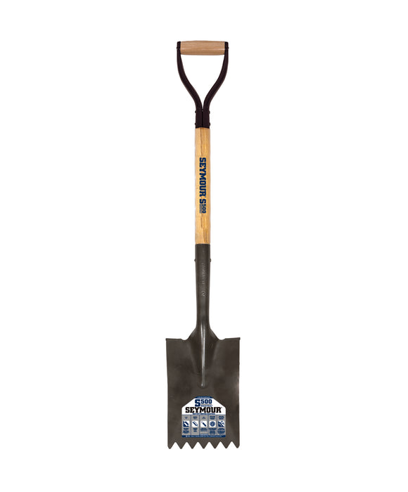 Seymour Roofing Spade, Fulcrum Head, Solid Steel Rivet, 29" Precision Lathe Turned American Ash, Steel D Grip