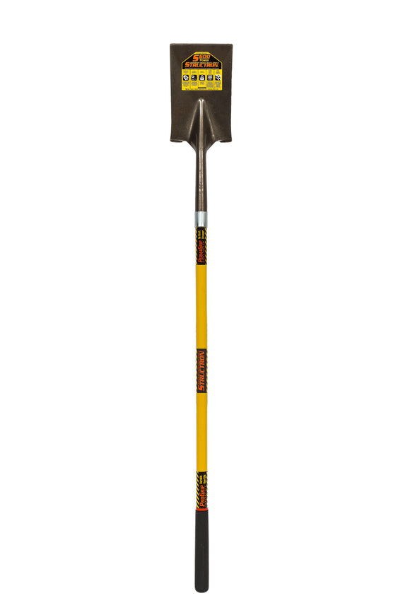 Structron Garden Spade Shovel, 14 Gauge / 7" x 12" , Forward Turned Step, PowerCore™ & PermaGrip™, 48" Premium Fiberglass, ProGrip™