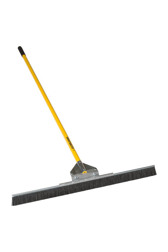 Midwest Rake Sealing Broom, 36" with 2.5" Flexible Poly Bristles, Gusset Bracing, 66" Powder-Coated Aluminum, Cushion Grip