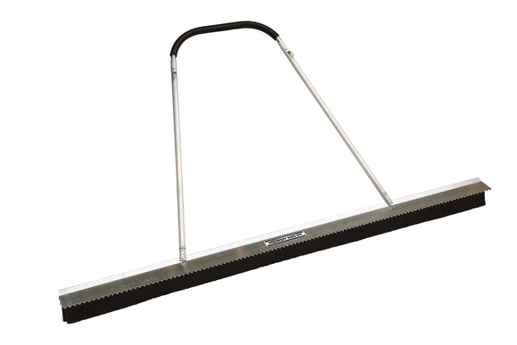 Seymour Monster Broom with Scarifier, 7' Head Two Rows of 3.5" Bristles, Bolted A-Frame, Fluted Aluminum, Foam Grip