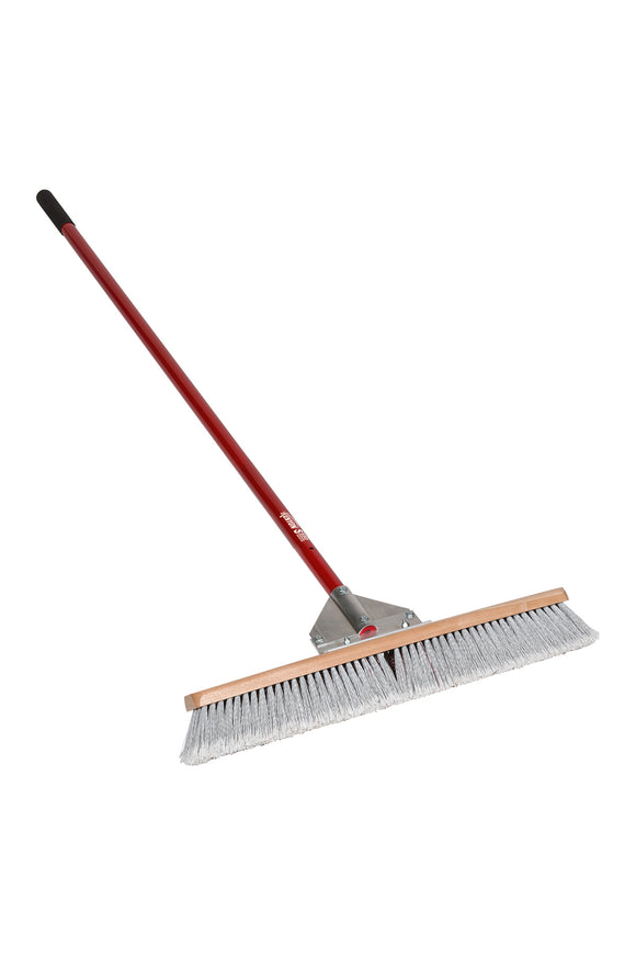 Kenyon Wonder / Duo Broom, 24" Heavy-Duty Duo Bristles, Gusset Bracing, 60" Powder-Coated Aluminum, Cushion Grip