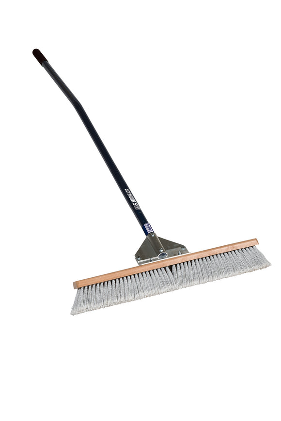 Seymour Duo Broom, 36" Heavy-Duty Duo Bristles, Gusset Bracing, 60" Ergonomic Powder- Coated Aluminum, Cushion Grip