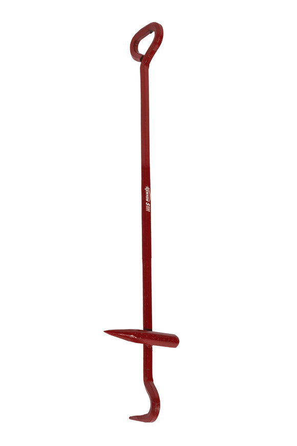 Kenyon Manhole Lifter, Manhole Hook with Digout Spike, One-Piece Steel, 36" Overall Length, Sure-Grip
