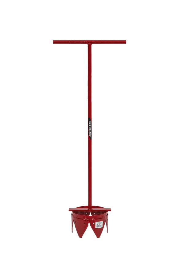 Kenyon Sprinkler Head Trimmer, 6" Diameter with Step Plate, Welded 33" Overall Length, 5/8" Powder-Coated Structural Steel, T-Handle