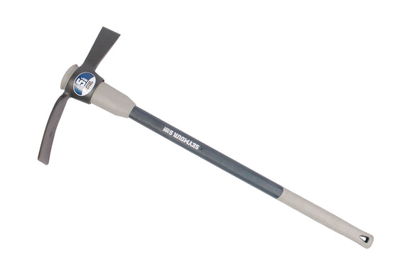 Seymour 5 lb Cutter Mattock - Fiberglass with Cushion Grip & Overstrike Protection 36" Handle