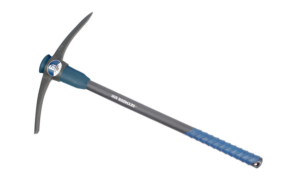 Seymour 6 lb Railroad Pick - Spiral Anti-Slip Grip & Overstrike Protection - Fiberglass 36" Handle