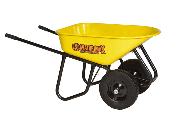 Structron 6 Cu. Ft. 1.2mm Tray, One -Piece Steel Frame, Steel with Cushion Grip, Dual 15" Flat-Free Knobby Rubber Tire