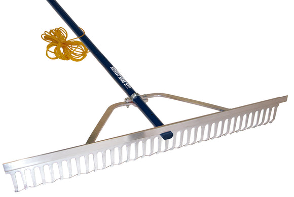 Midwest Rake Lake Rake, 36" Heavy-Duty Aluminum with Wire, Wrap-Around Bracing, 66" Powder-Coated Aluminum with Rope, Cushion Grip