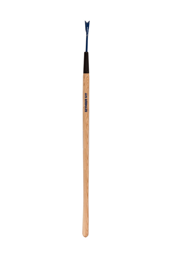 Seymour Dandelion Weeder, Steel V-Tip, Steel Ferrule, 36" Precision Lathe Turned American Ash Handle
