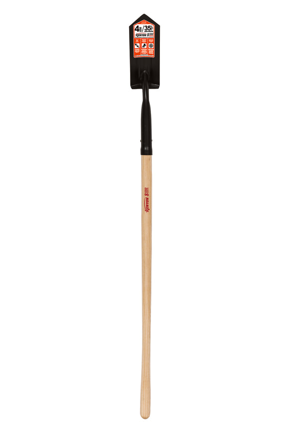 Kenyon Trenching Shovel, 11 Gauge General Purpose Trench Cleaning & Digging Shovel, 35° 4" / Forward Turned Boot Saver™, Solid Steel Rivet, 48" Precision Lathe Turned American Ash Handle