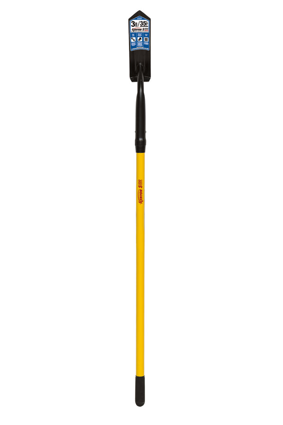 Kenyon Trenching Shovel, 11 Gauge General Purpose Trench Cleaning & Digging Shovel, 35° 3" / Forward Turned Boot Saver™, Fiberglass Insert & Solid Steel Rivet, 48" Professional Grade Fiberglass, Cushion Grip