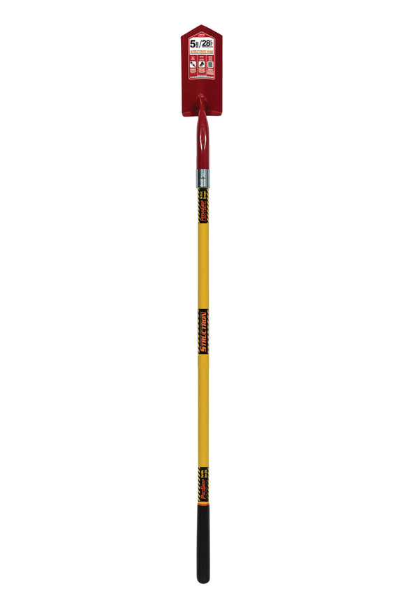 Structron Trenching Shovel, 14 Gauge Trench Digging Shovel, 28° 5" / Forward Turned Boot Saver™, Fiberglass Core & Solid Steel Rivet, 53" Premium Fiberglass, ProGrip™