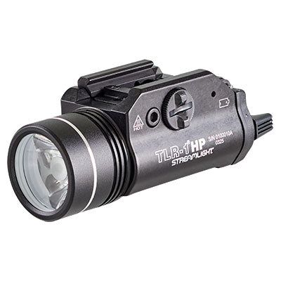 these across all TLR-1 HP product photos:
Streamlight TLR-1 HP Tactical Weapon Light – 59150
1,000 Lumen Long-Range Tactical Light – CR123A Powered
TLR-1 HP Rail-Mounted Flashlight – Glock & Picatinny Compatible
Streamlight High-Performance Weapon Light – 65,000 Candela
Mounted Tactical Flashlight for Pistols – TLR-1 HP